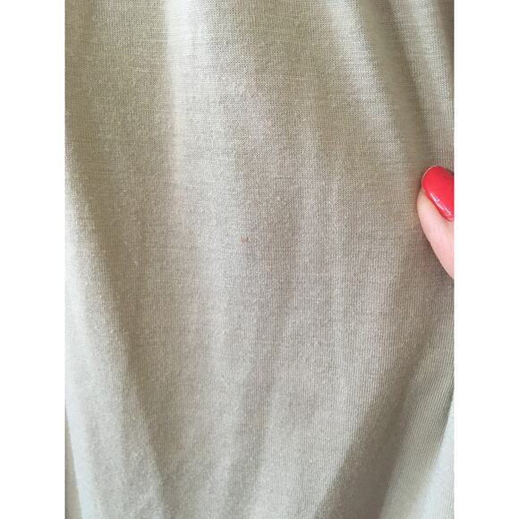 Max Rave Large Tan Dress Square Neck Ruffled Cap Sleeve - Picture 4 of 4